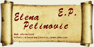 Elena Pelinović vizit kartica